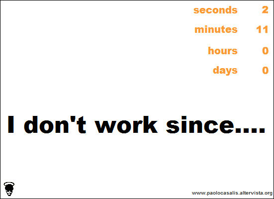 I don't work since...