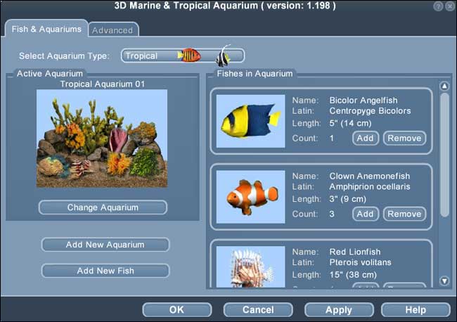 Tropical Aquarium Screensaver