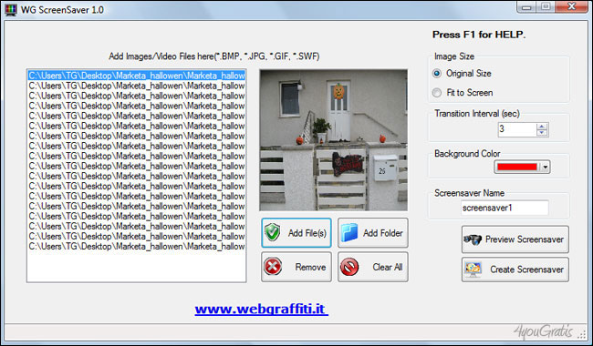 WG Screensaver Creator